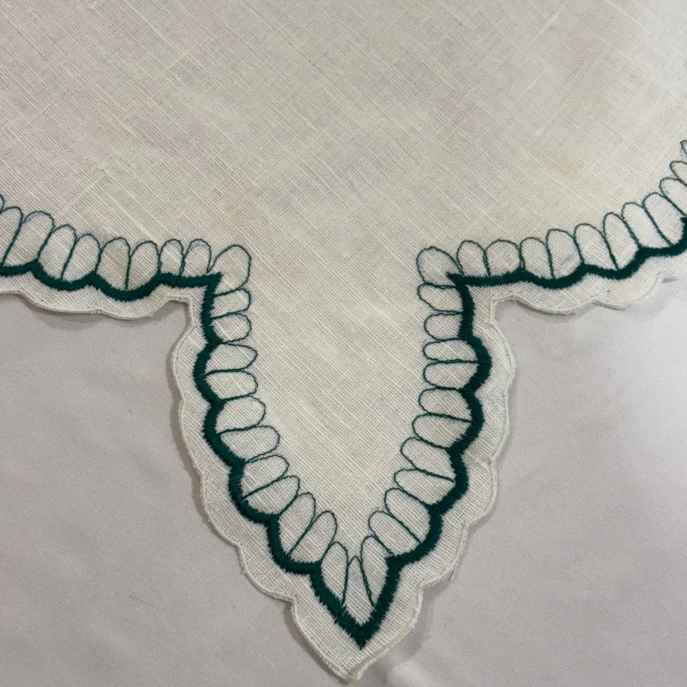 Vintage USSR Belarus Embroidered Tablecloth NOS Soviet Folk Linen 89x54 Tag